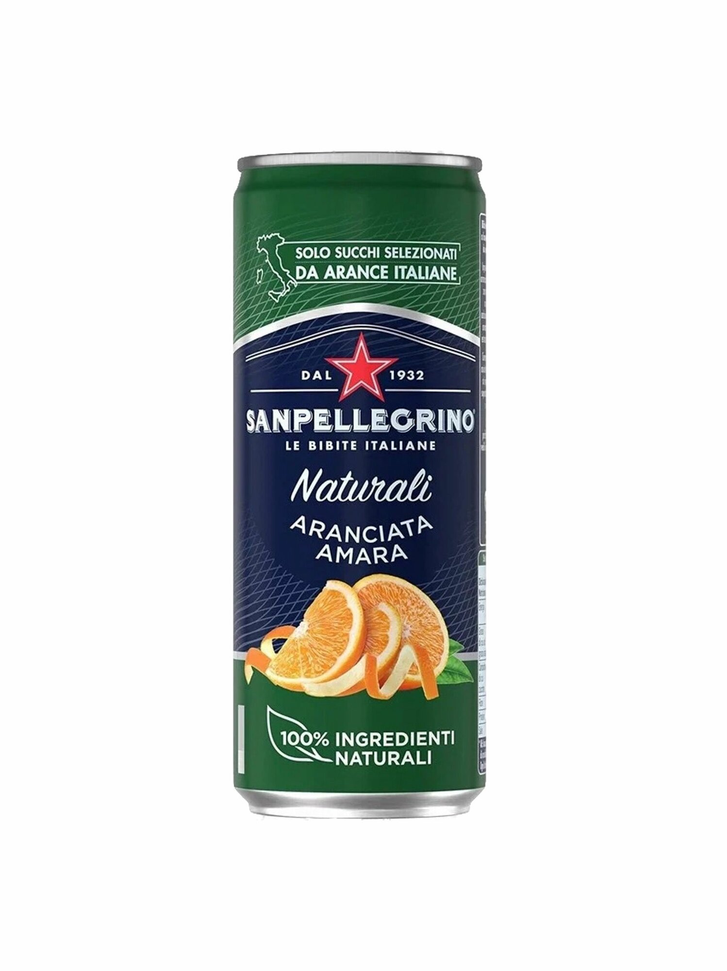 Напиток газированный Sanpellegrino (Санпеллегрино) Aranciata Amara (Горький апельсин) 0,33 л х 24 банки — фото 1