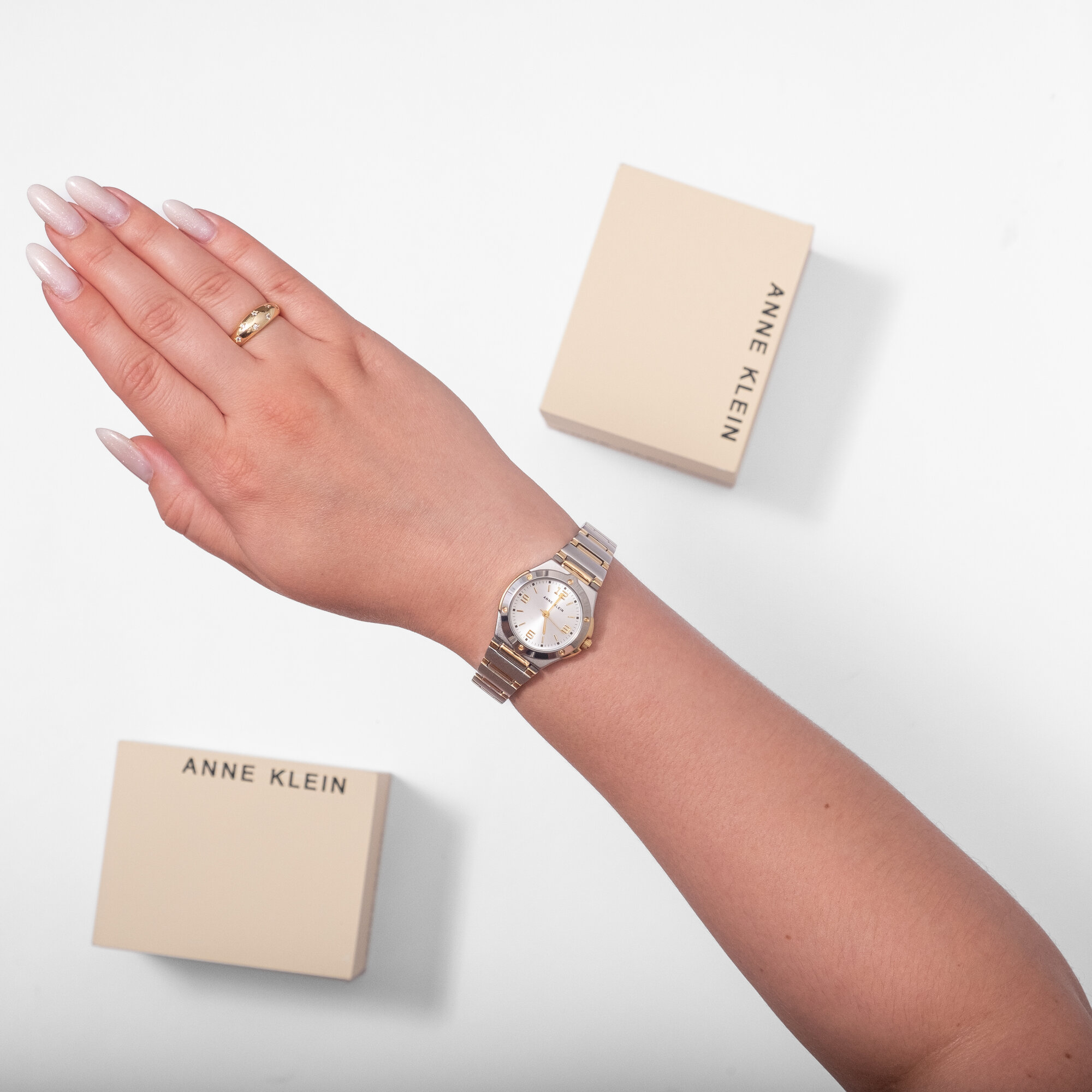 Наручные часы ANNE KLEIN, серебряный/золотой — фото 1