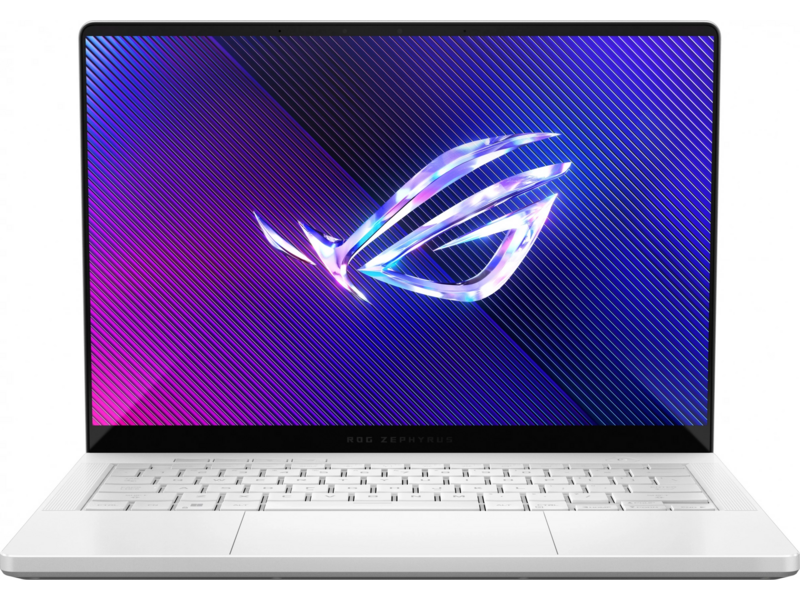 Ноутбук ноутбук/ ROG Zephyrus G14 GA403UU-QS080 14"(2880x1800 OLED 120Hz)/AMD Ryzen 7 8845HS(3.8Ghz)/16384Mb/1024PCISSDGb/noDVD/Ext: nVidia GeForce RTX4050(6144Mb)/Cam/BT/WiFi/73WHr/war 1y/1.5kg/Platinum White/DOS