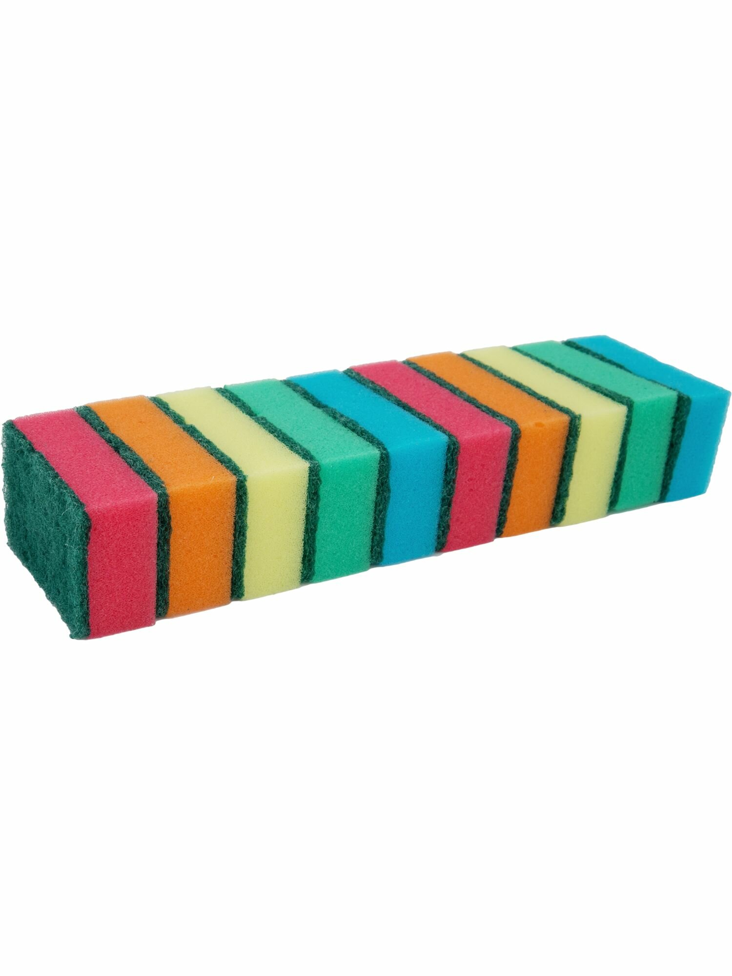Набор разноцветных губок для мытья посуды Impact 8.5x5x2.9 см 10 шт
