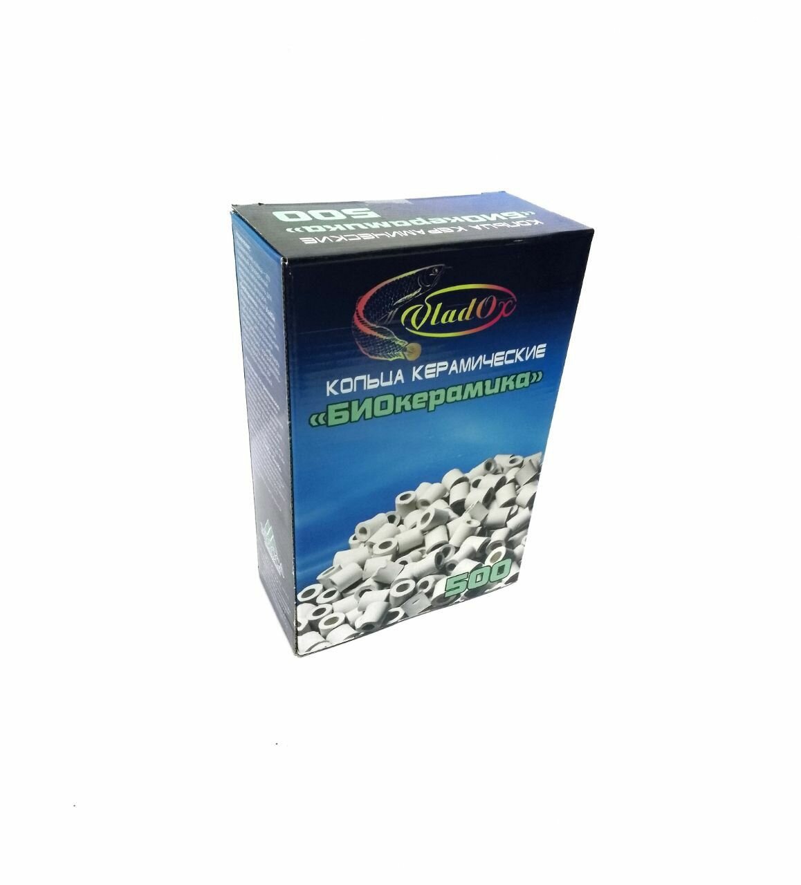 Наполнитель для аквариумного фильтра VladOx керамические кольца 500г