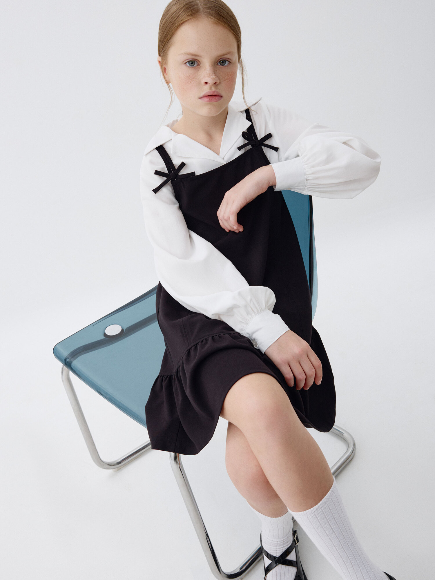 Сарафан Sela размер 134 черный