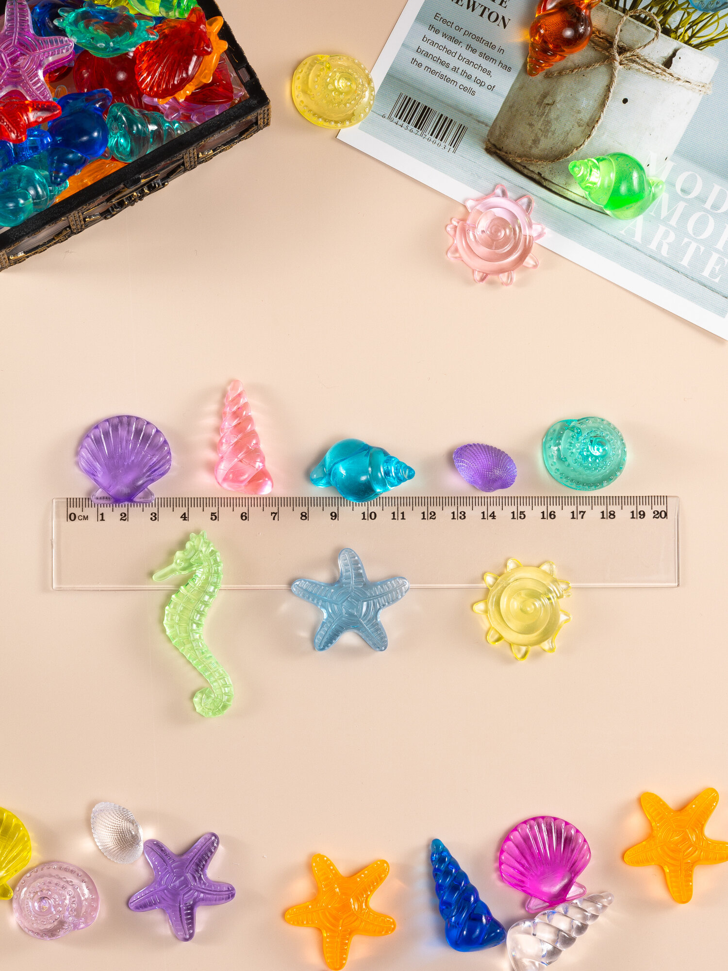 Акриловые кристаллы фигурки для игр Сокровища океана набор 30 шт. — фото 1