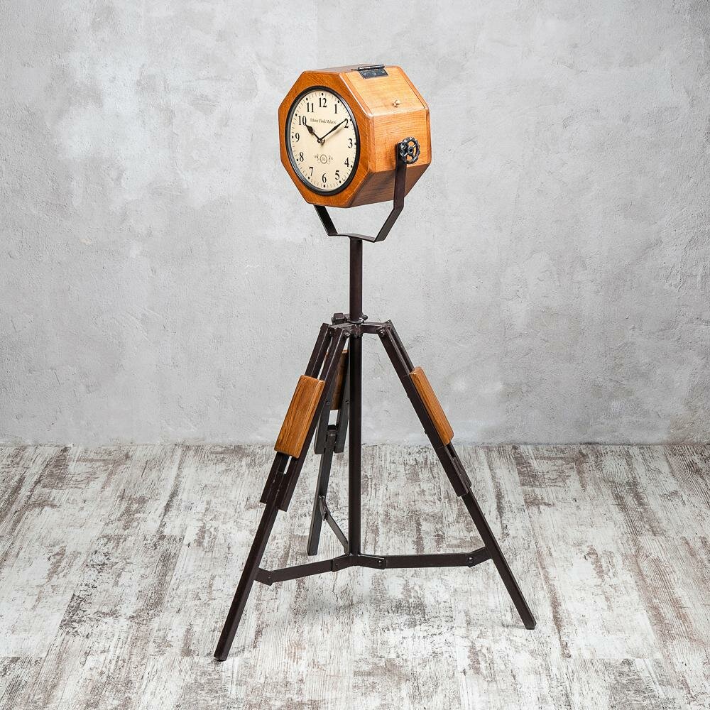 Часы напольные интерьерные кварцевые Decor of today (25х17х114) Лофт.