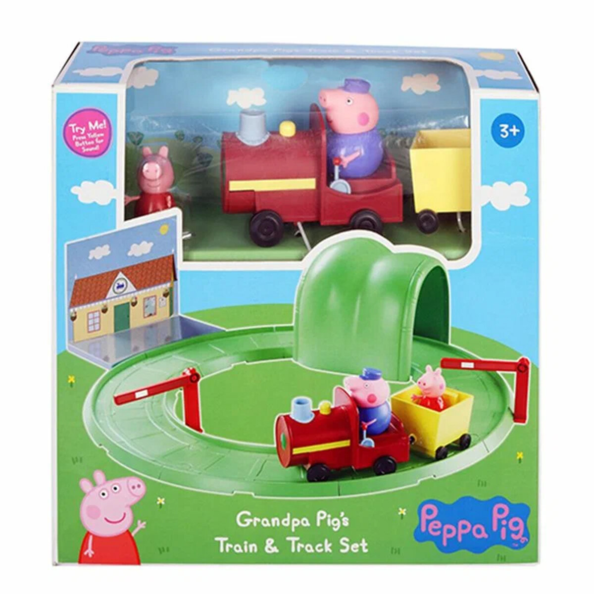 Hasbro Peppa Pig Grandpa Train and Track Set / Игрушечный Набор Аниме-электропоезда С 2 Моделями Персонажей