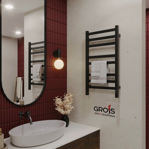 Изображение товара Полотенцесушитель электрический Алекс GR-102 400*800 П8 универсальный черный