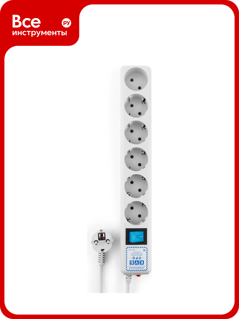 Сетевой фильтр Power Cube 1,9 м, LC контур, 16А/3,5кВт, серый - фото №1