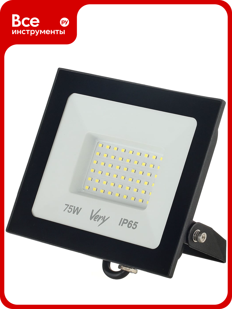 Прожектор светодиодный Very 70Вт IP65 6500К черный 89-0-657