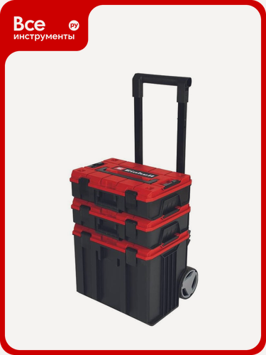Изображение товара Кейс инструментальный системный Einhell E-Case Tower 2xS-F-case, 1xL-case 4540015, ударопрочный полипропиленовый корпус