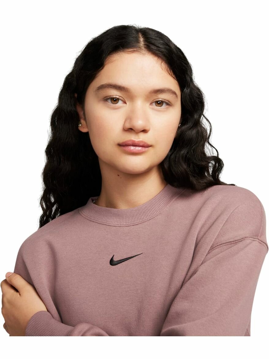 Свитшот спортивный NIKE W NSW PHNX FLC OS CREW, размер L INT, , розовый, — фото 1