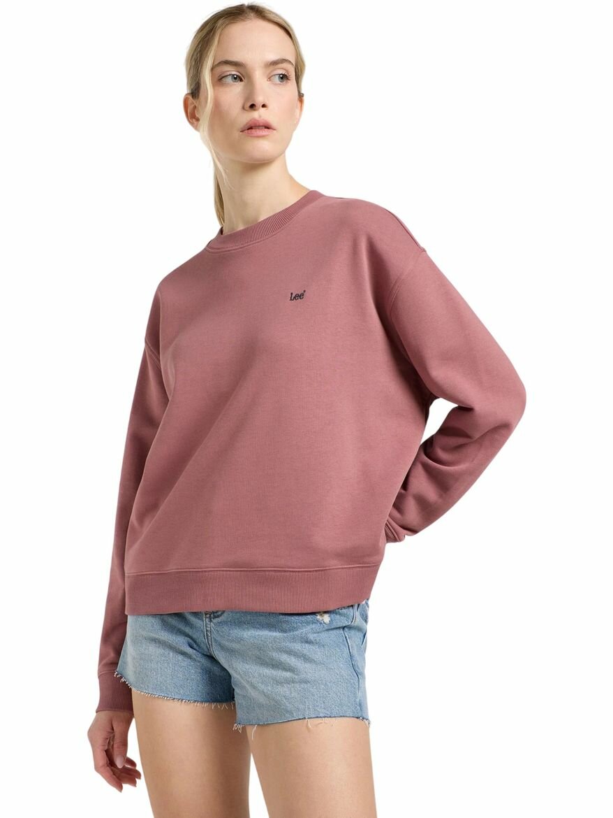 Свитшот Lee Women Crew Neck Sweatshirt, размер L, , розовый,