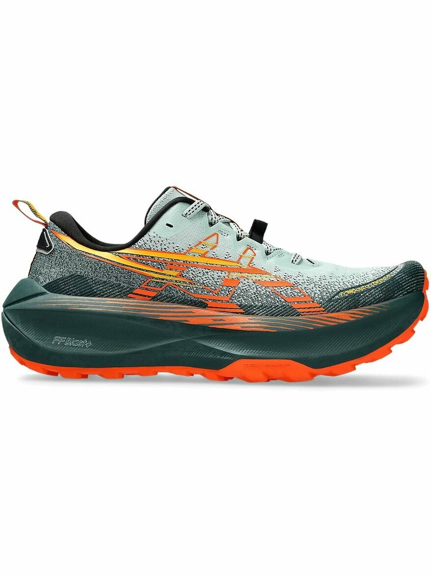 Кроссовки ASICS TRABUCO MAX 4, полнота F, размер 11 US US, зеленый/оранжевый
