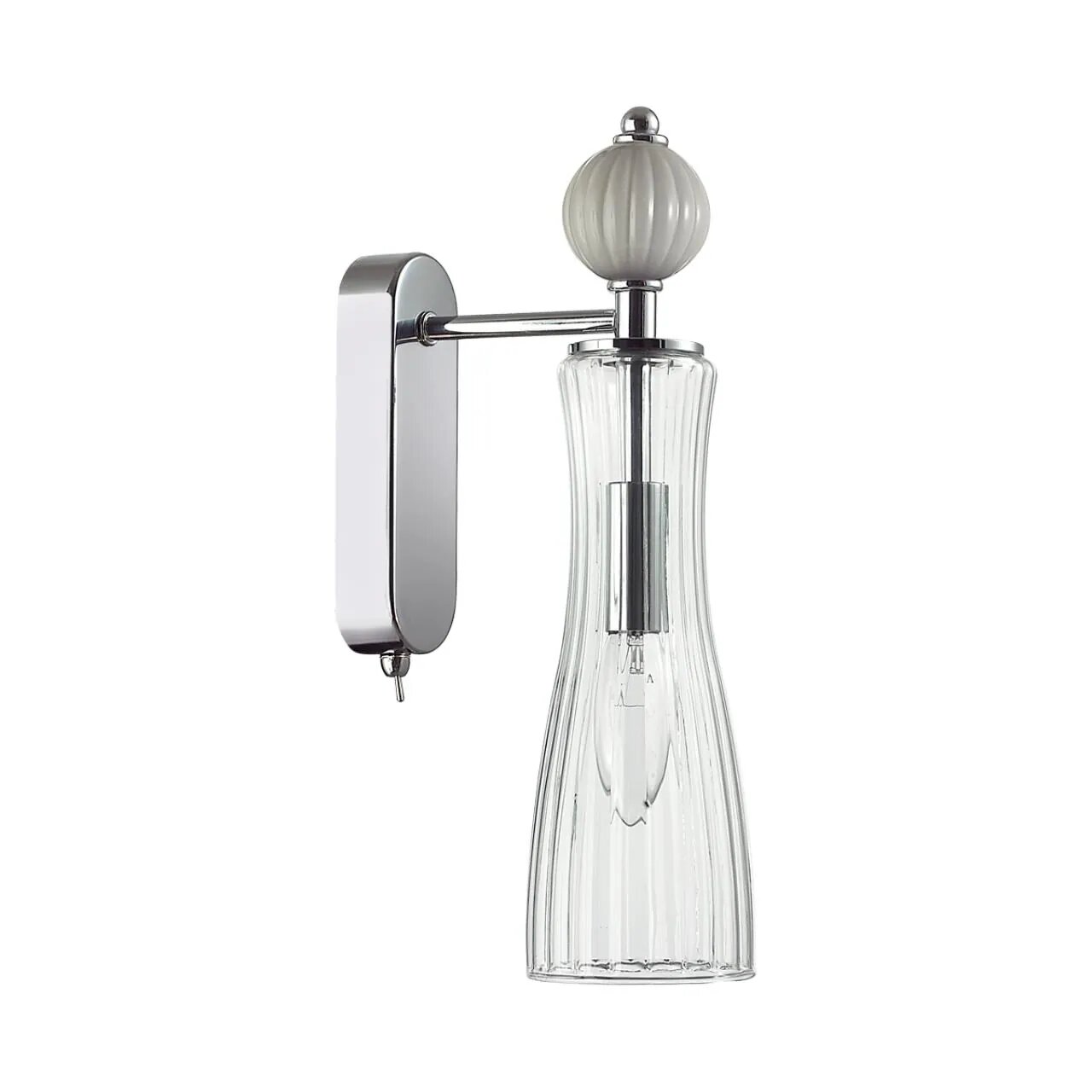 Бра LUMION EMILY 8269/1W E14 40 Вт металл стекло керамика серый хром