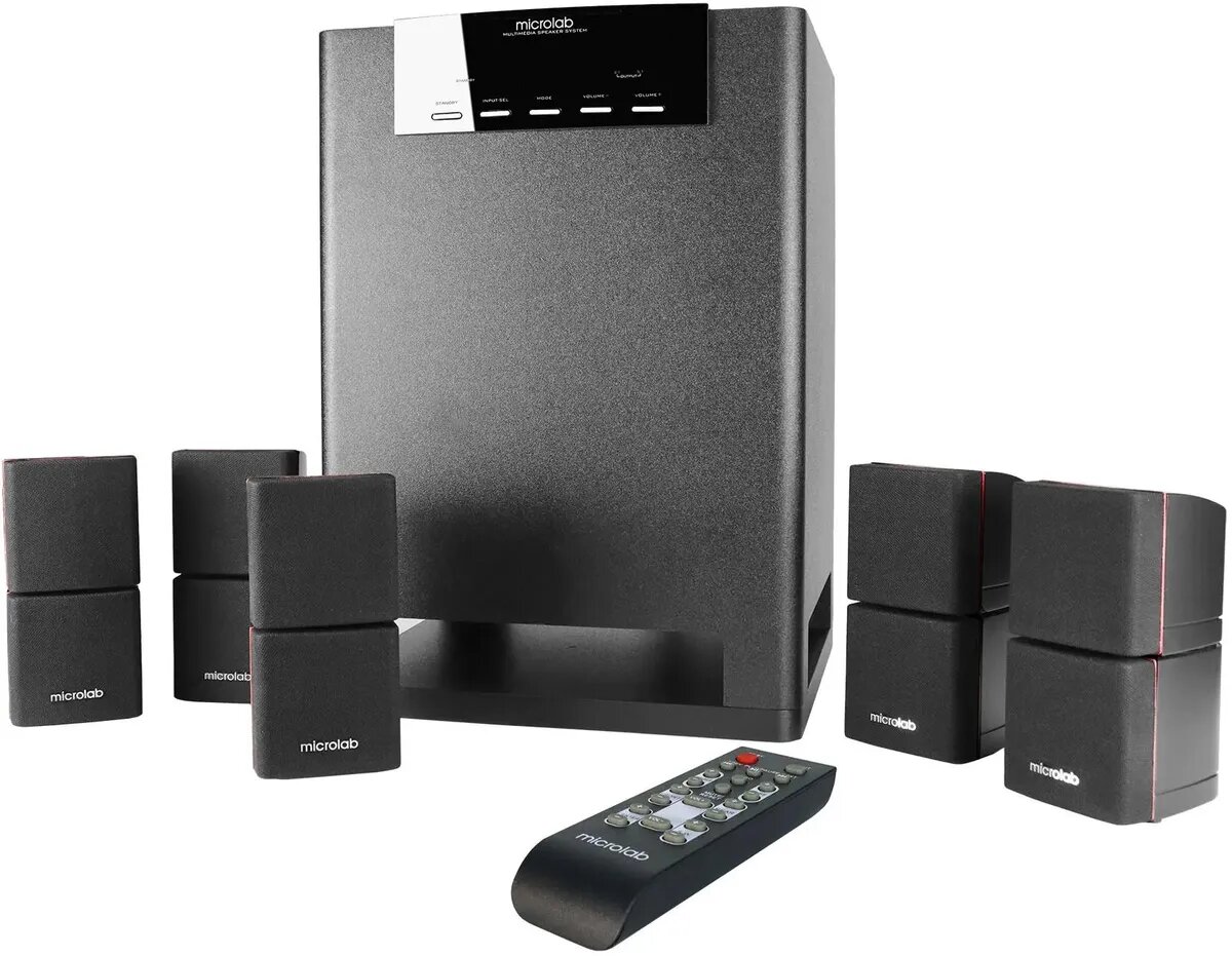 Колонки Bluetooth Microlab X15BT, 5.1, черного цвета, стерео