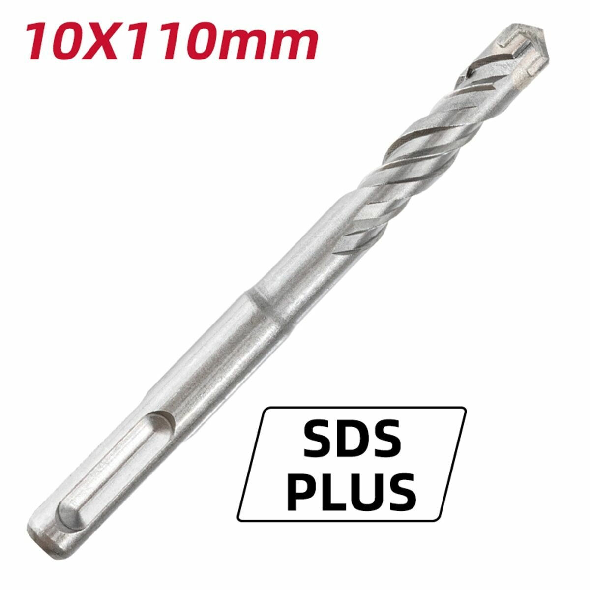 Бур по бетону Х-тип 10х110мм SDS Plus Deli DH-YCZ11010-E1 в пластиковой тубе