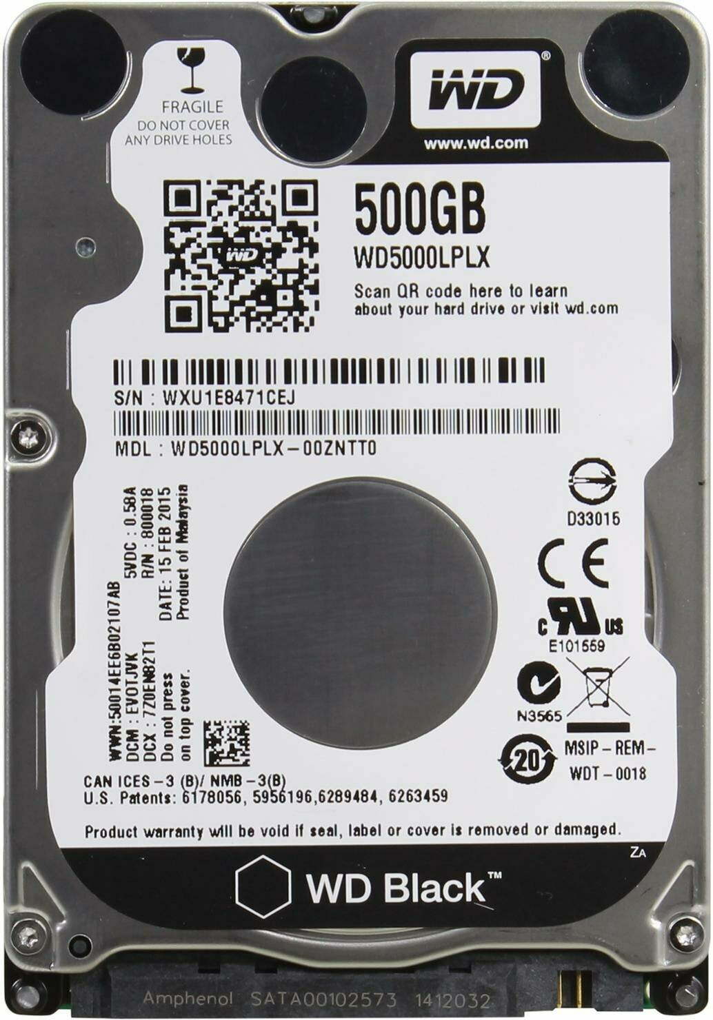 Жесткий диск Western Digital WD Black 500ГБ WD5000LPLX