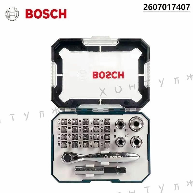 BOSCH трещотка ключ 26 частей магнитный наконечник отвертки набор со сменными битами винт власти 2607017407az