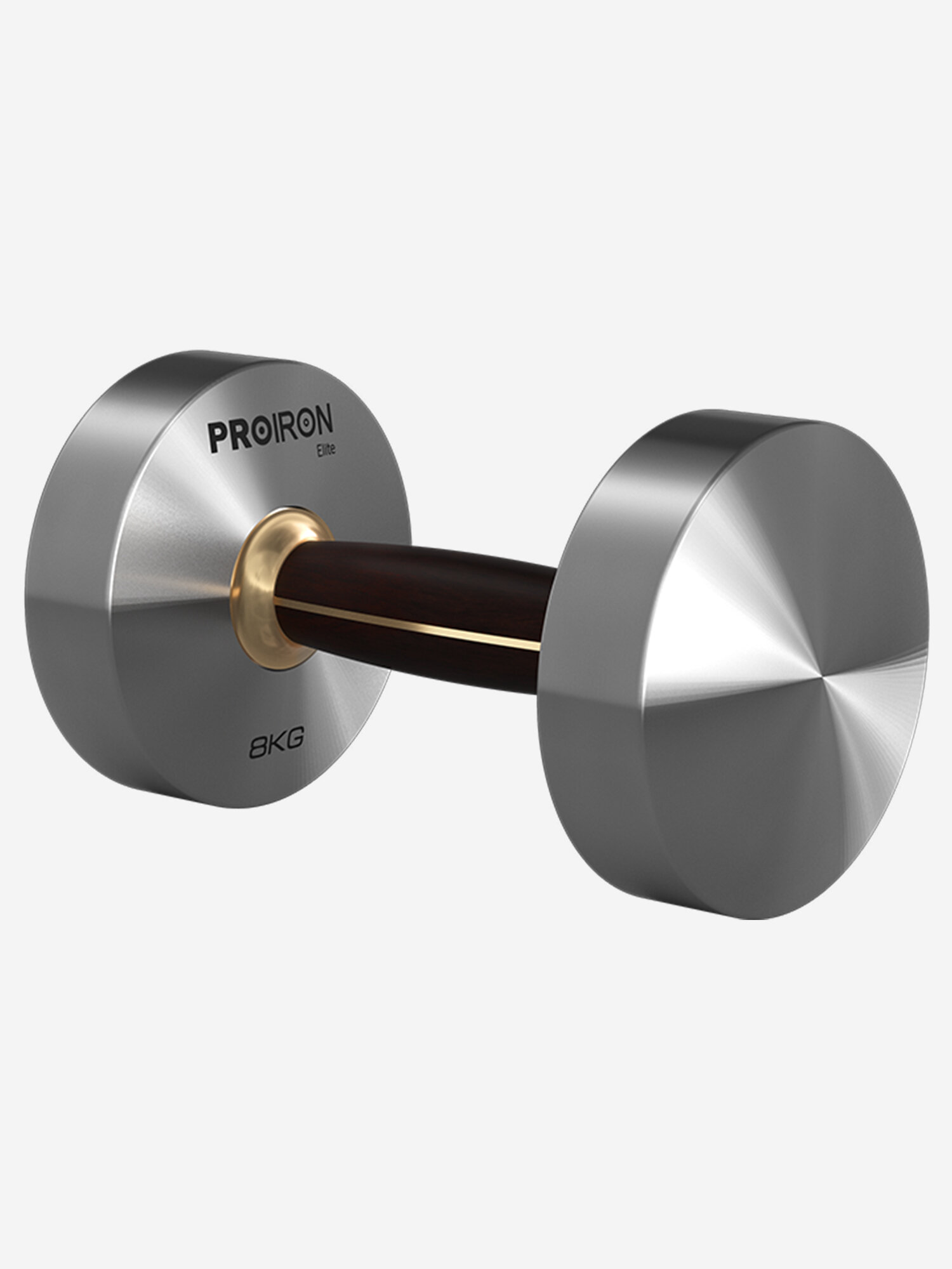 Гантель 8 кг 1 шт, PROIRON, из нержавеющей стали и черного дерева
