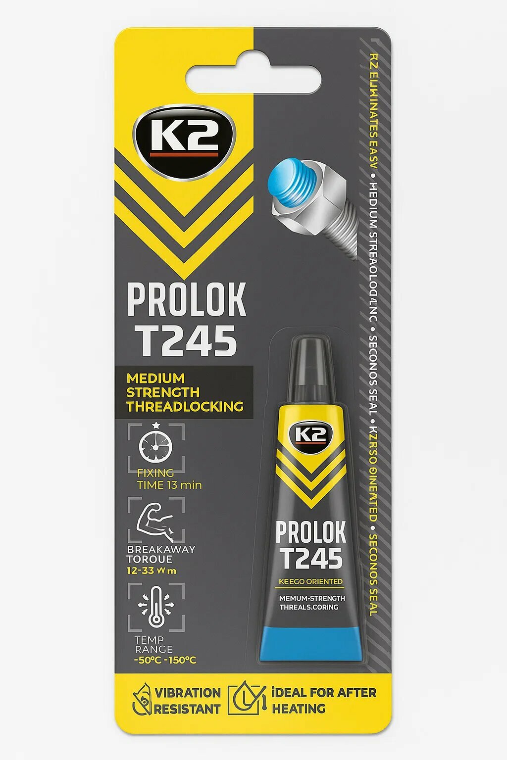 Фиксатор резьбы "K2" Prolok Medium Medium, синий, защита от коррозии, 6 мл