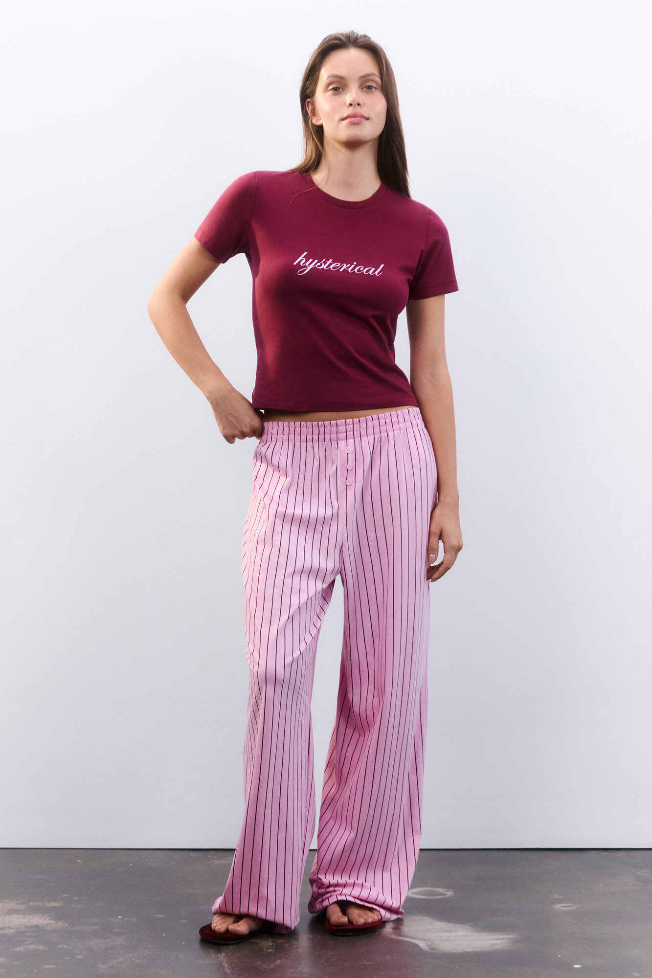 Брюки Befree Home, размер M, розовый принт — фото 1