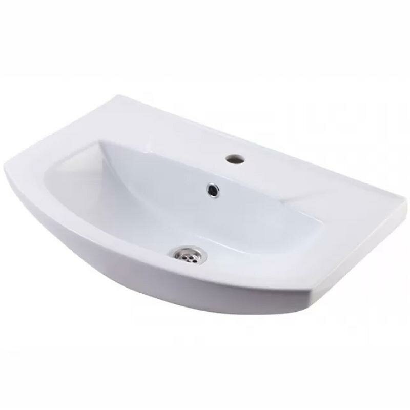 Раковина Kirovit Элеганс 65 Белая, прямоугольная, встраиваемая сверху