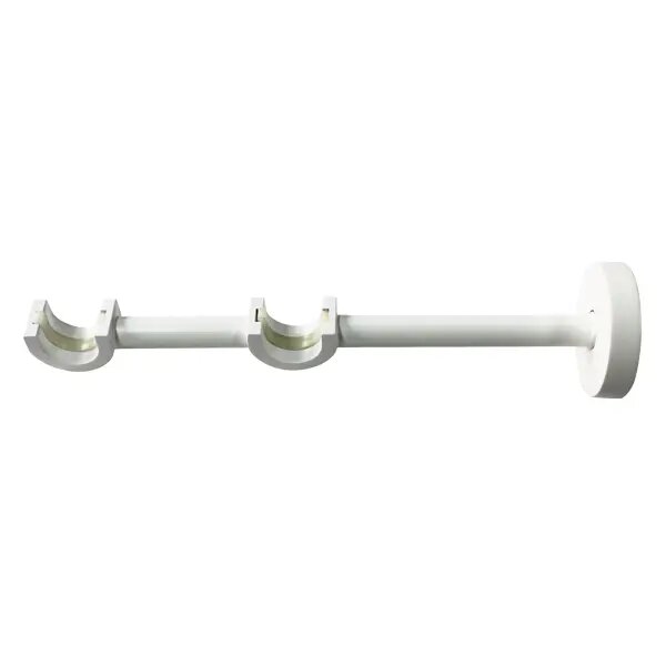 Держатель двухрядный открытый Inspire металл цвет белый 2 см