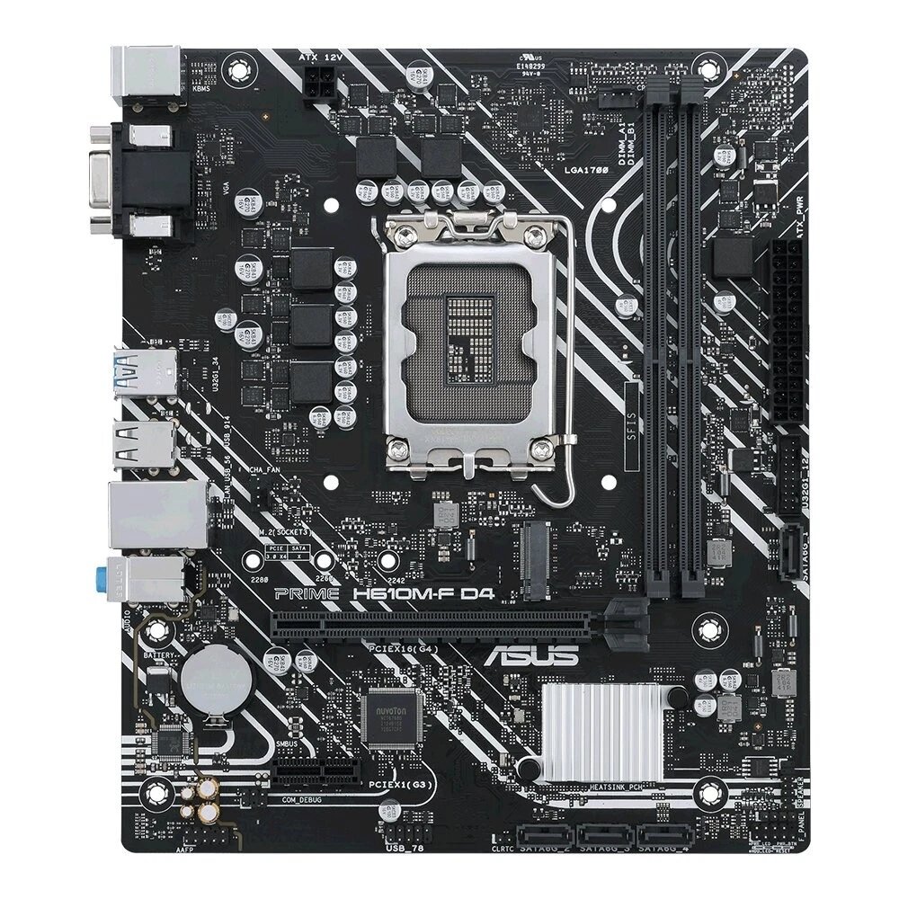 Материнская плата Asus Prime H610M-F D4 R2.0, LGA1700, Intel 12/13/14 Gen