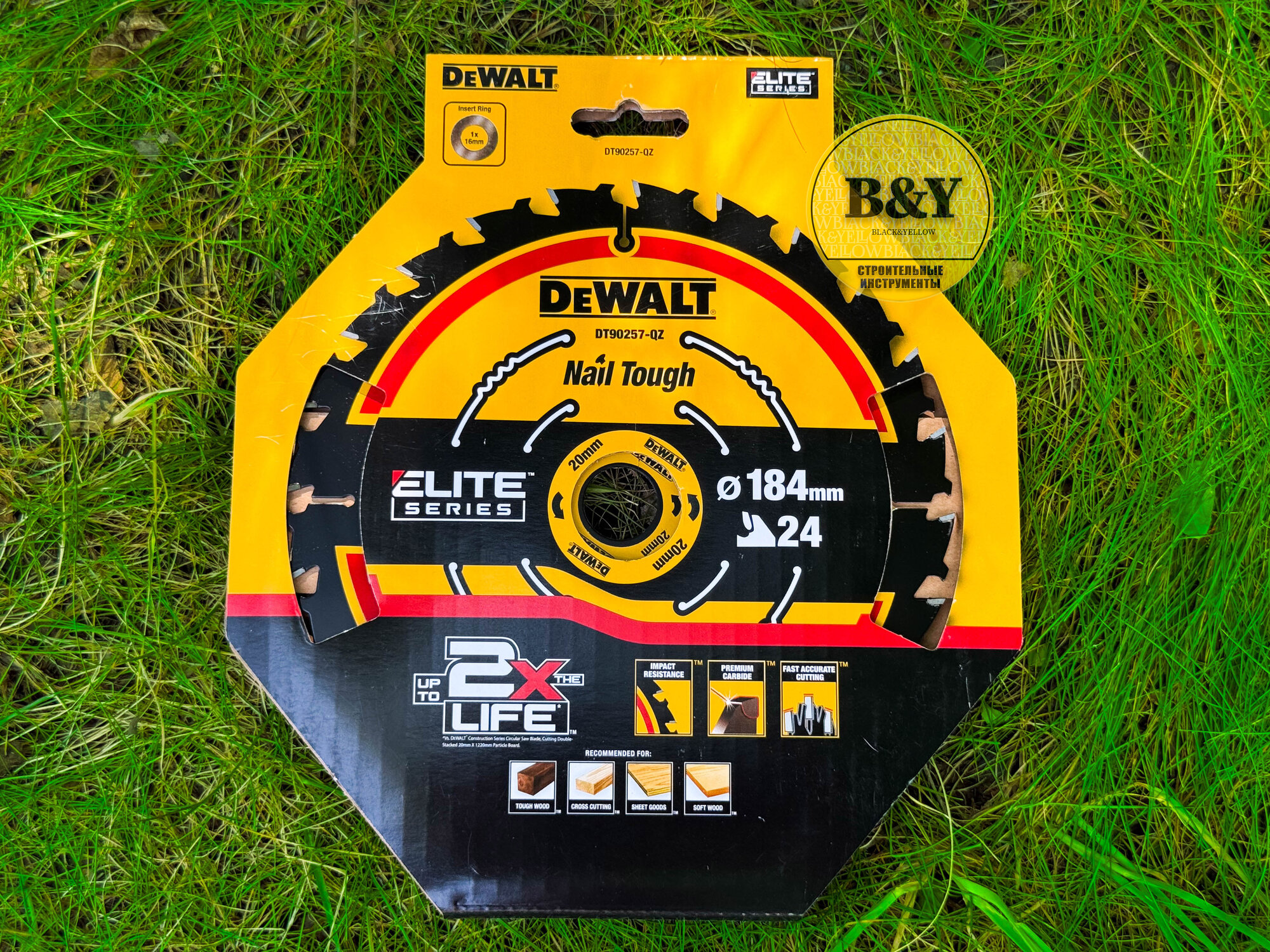 Пильный диск DeWALT DT90257, сталь, твердосплавный, 24 зуба, 184x1х20 мм