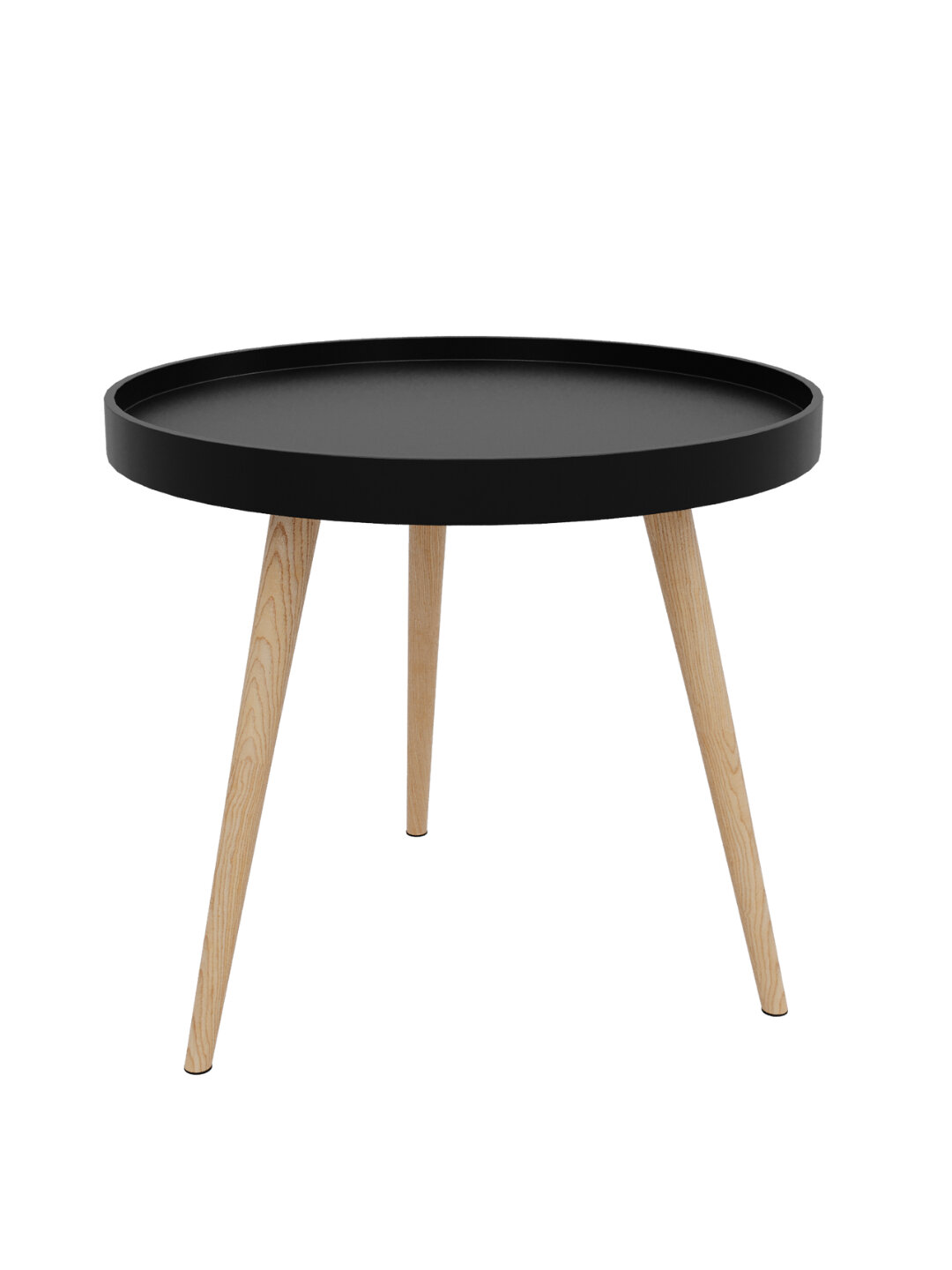 Стол журнальный AIKO Bort, круглый, на деревянных ножках, для дома и офиса, 50*50*45 см — фото 1