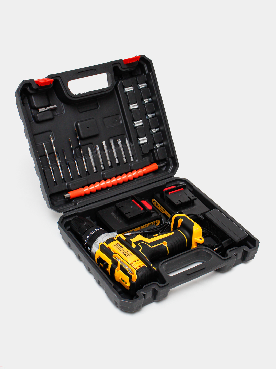 Шуруповерт, 18 уровней, 3 скорости, с подсветкой, с кейсом, аккумулятор, 21Вт — фото 1