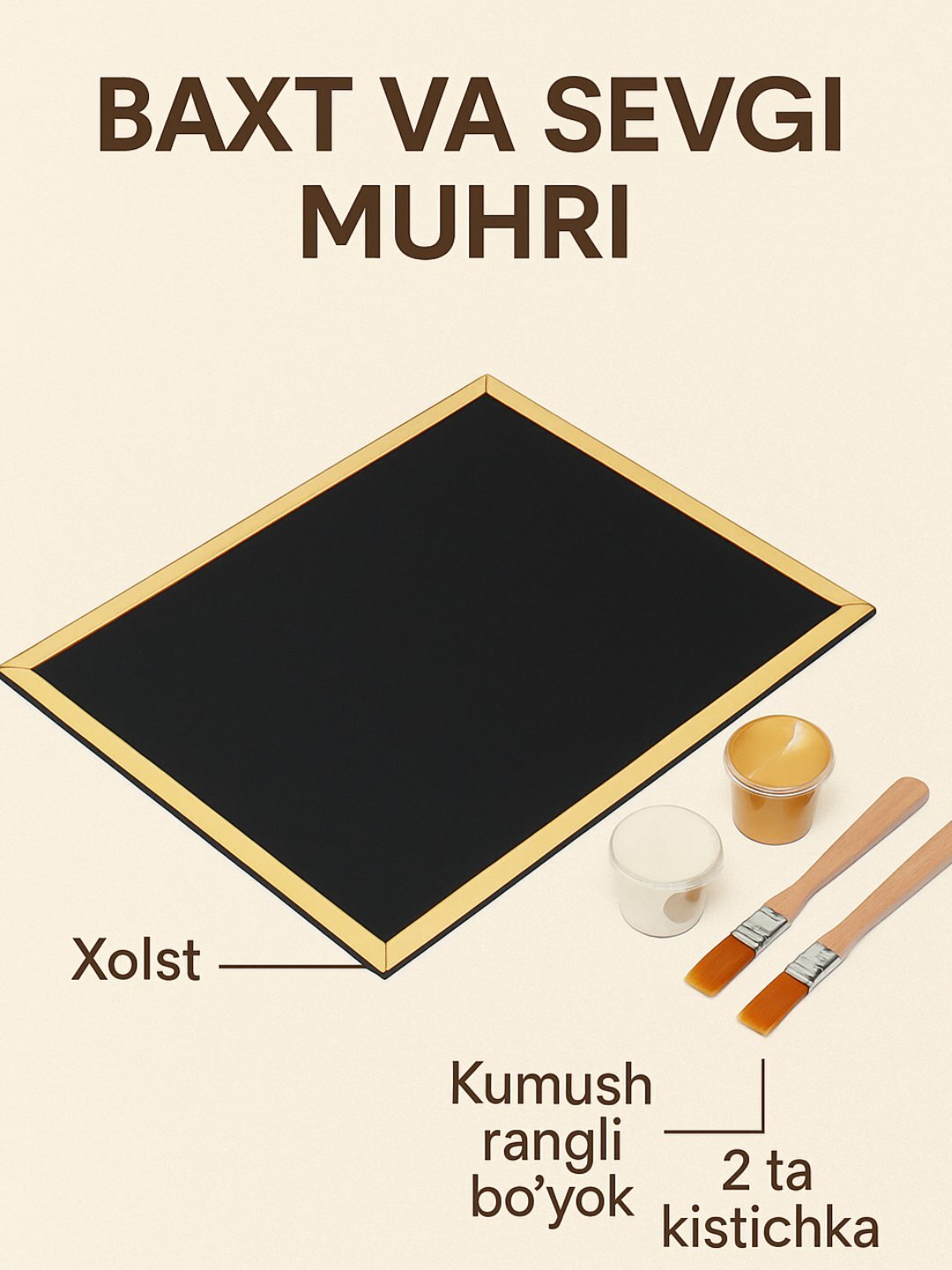 Холст для влюбленных пар, печать счастья, опечатки рук, набор для рисования To`rtburchak — фото 1