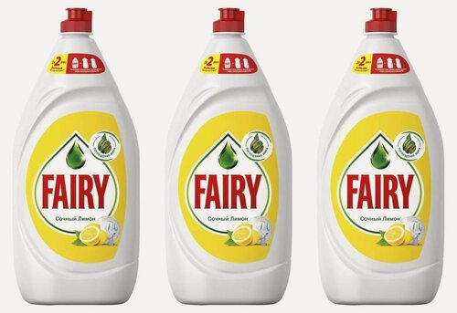 Изображение товара Средство для мытья посуды Fairy "Сочный лимон"/ Фери лимон, 1350 мл х 3 шт