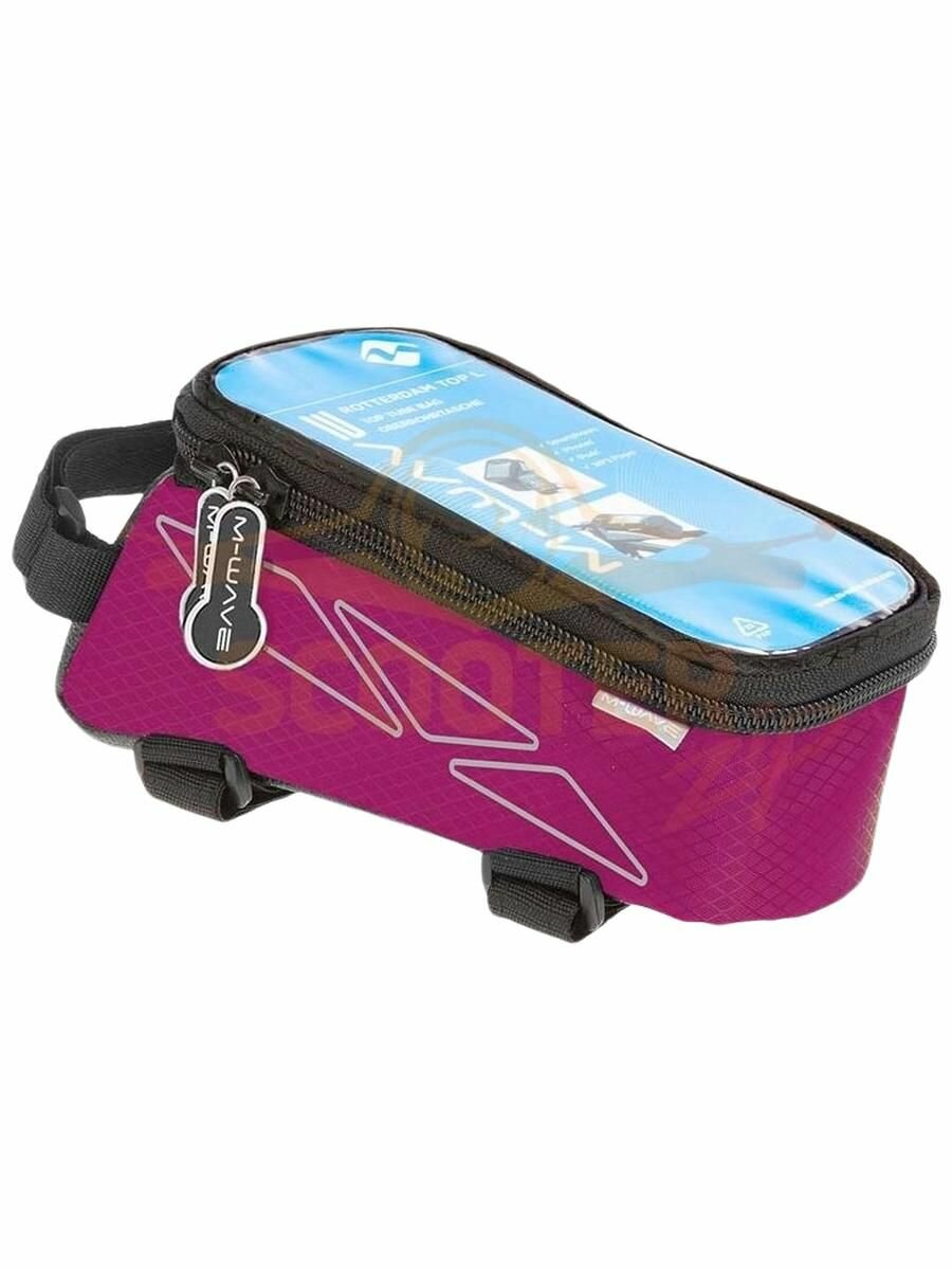 Бардачек на раму, M-WAVE, телефон 155х70мм, 170x80x80мм, черно-розовый
