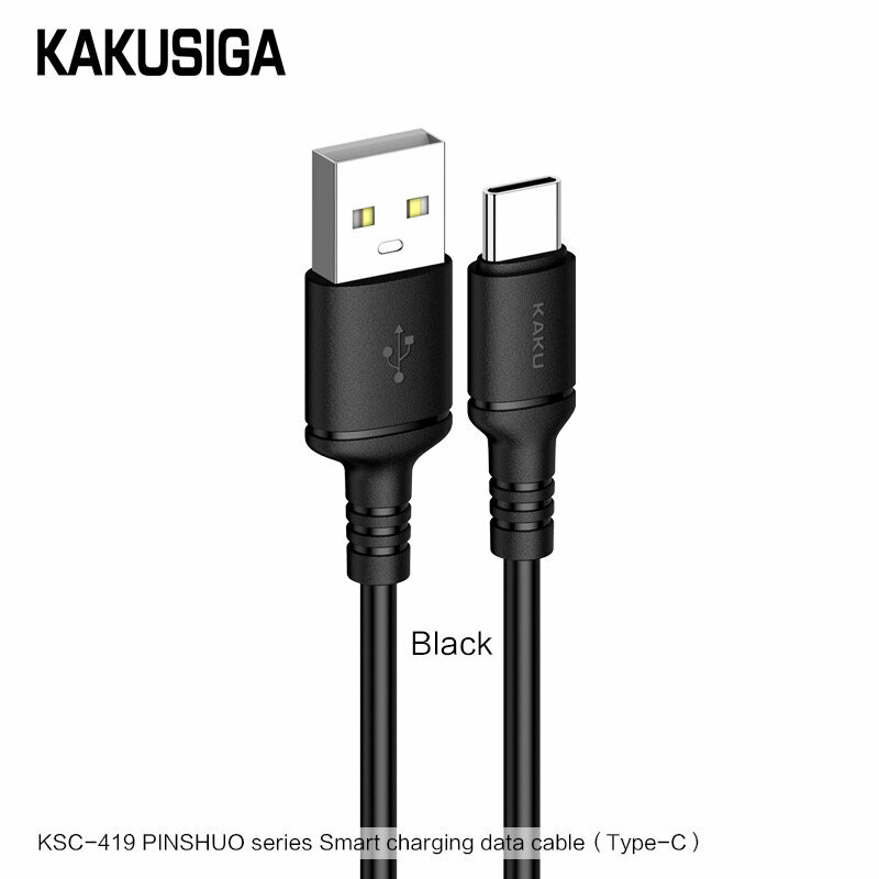 Кабель Kakusiga, CAT8, USB Type-C, для быстрой зарядки, длина 1м, чёрный — фото 1
