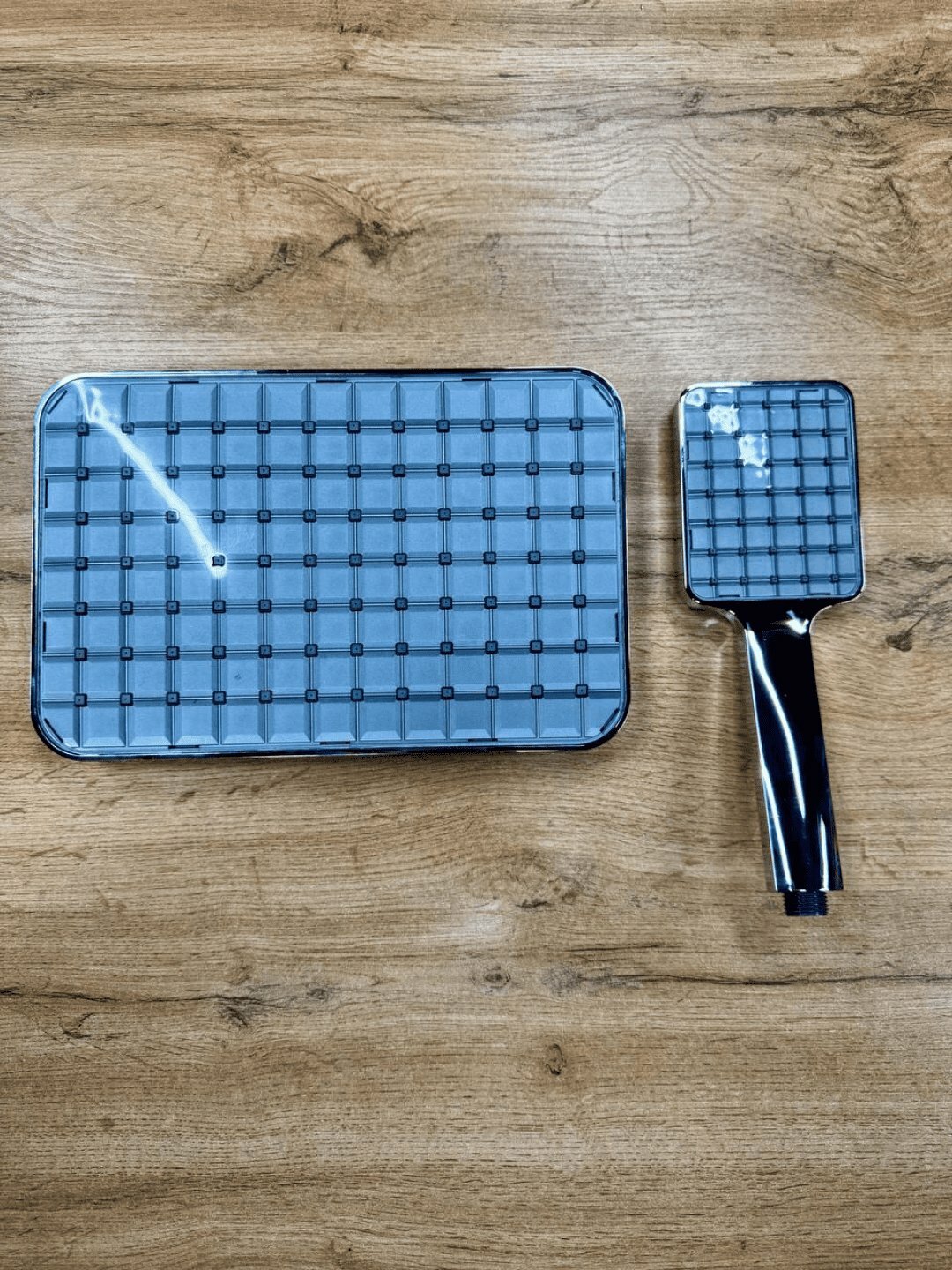 Лейка для верхнего душа "Комфорт", тропический, квадратная, серебристая, 15,6 см