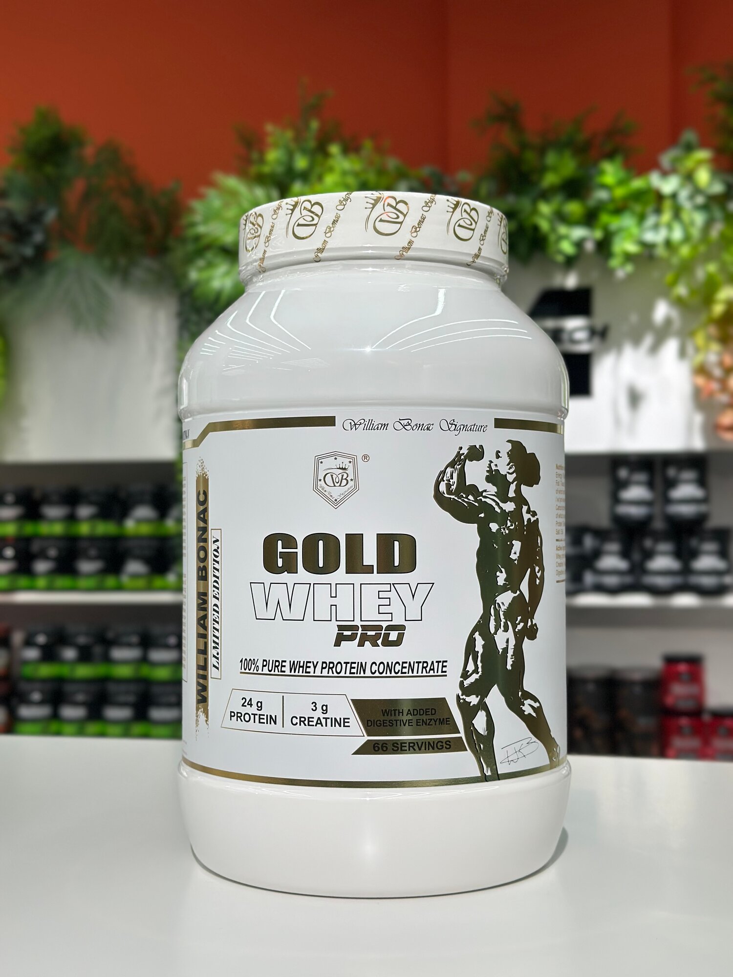 Протеин William Bonac Gold Whey, сывороточный, молочный, 2 кг