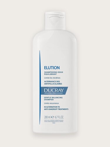 Изображение товара Шампунь Ducray "Elution", мягкий, балансирующий, для всех типов волос, 200мл