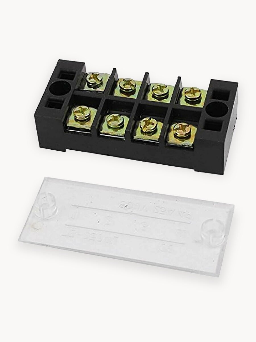Клеммная колодка блок зажимов TB 4504 до 4.5 кв. мм 45А 4 клеммные пары