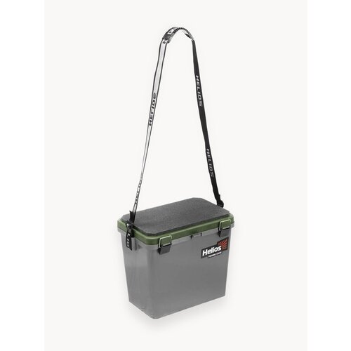 Ящик рыболовный зимний (19л) односекционный серый/хаки Helios HS-IB-19-GH