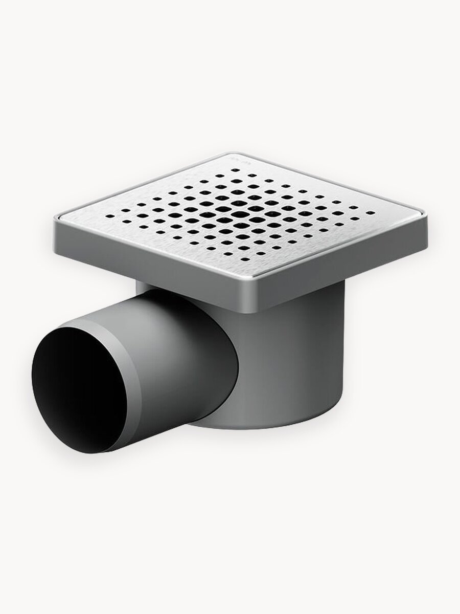 Трап для душа AM.PM PrimeFlow, нержавеющая сталь, 10x10 см, черный