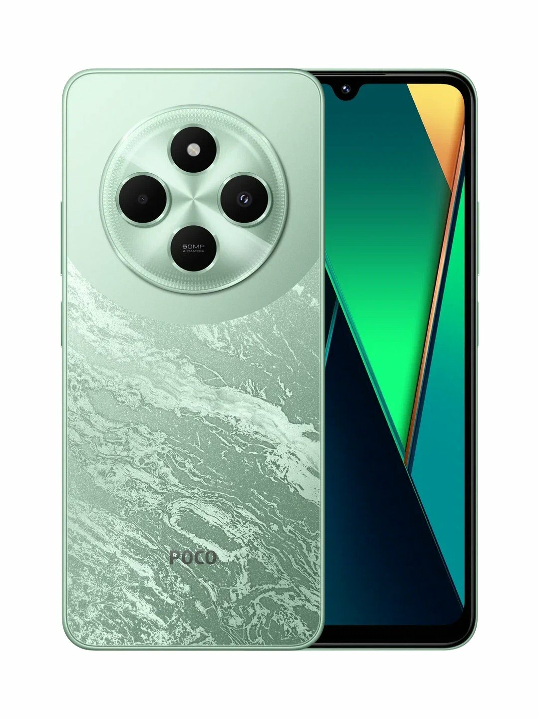 Смартфон Xiaomi Poco C75 6+128Гб green, дисплей 120 Гц, камера 50Мп, аккумулятор 5160мАч