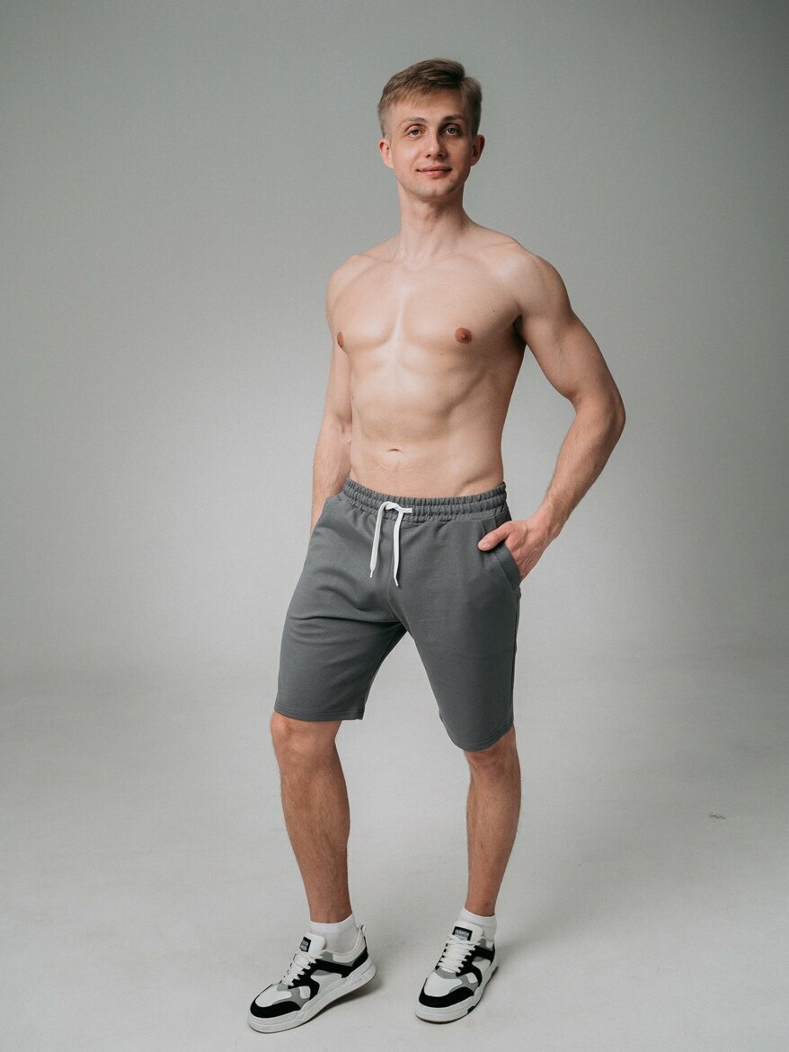 Шорты GLEBARTY, размер 48, серый — фото 1