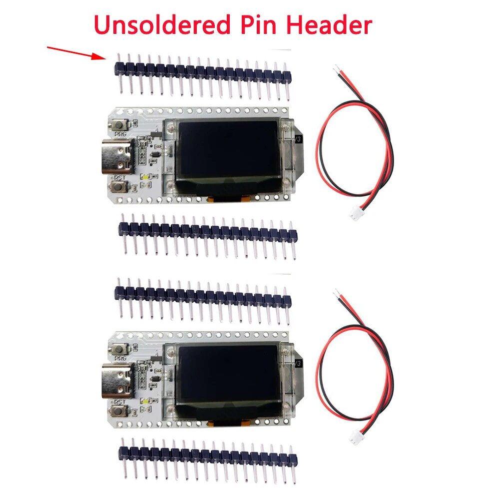 2 комплекта ESP32 WiFi Kit 32 V3 версия макетная плата 0,96 дюйма синий OLED дисплей BLE IoT Dev-Board Полная частота, Unsolder Pin Header