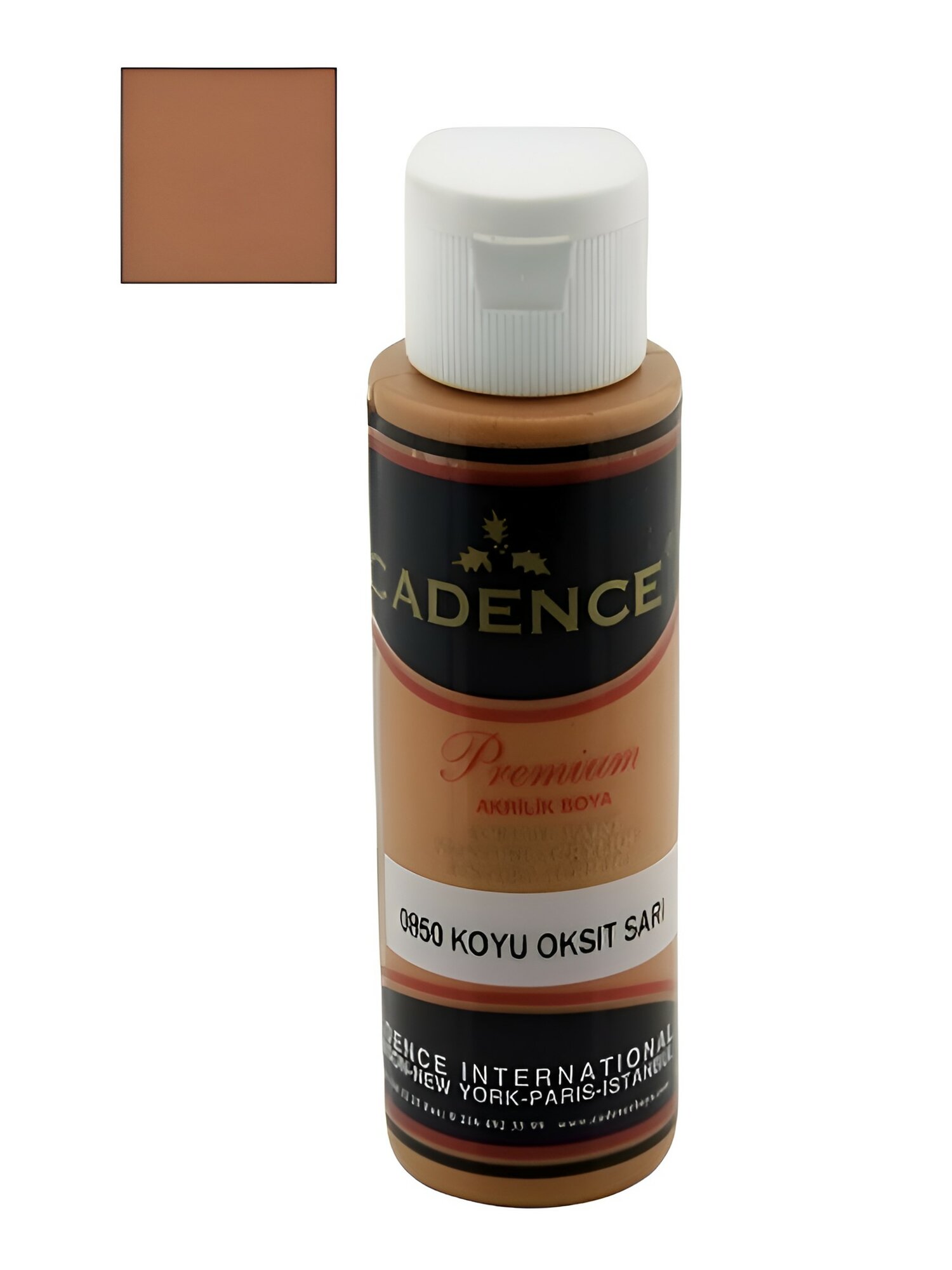 Акриловая краска Cadence Premium Acrylic Paint, 70 мл. Dark Oxide Yellow-0850