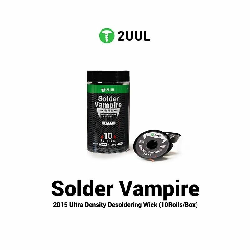 Наволочник для пайки 2UUL Solder Vampire DW15  для BGA и материнских плат  10 штук  черный  100г