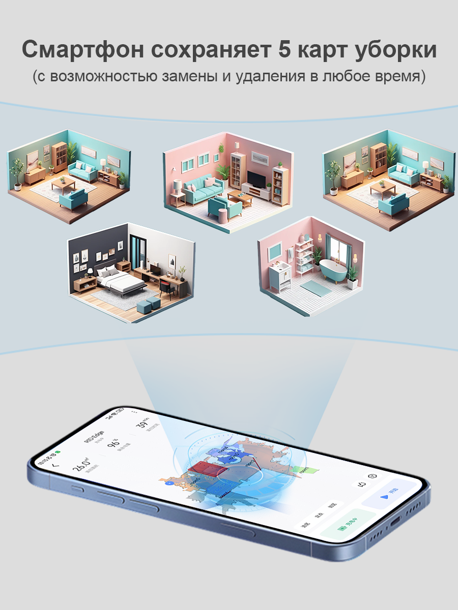 Lydsto R1D Edge white Mijia Робот пылесос моющий для дома Mi home — фото 1