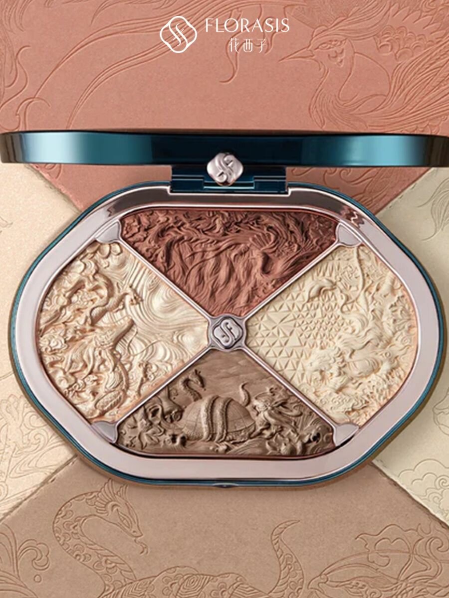 Палитра для макияжа Florasis Eastern Beasts Sculpting Makeup Palette , Универсальные оттенки для всех