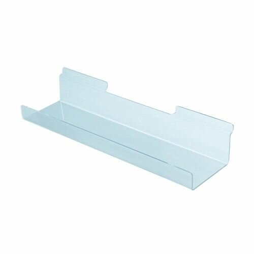 Полка желоб прямая для экономпанели из прозрачного оргстекла ширина 300 мм 1 штука