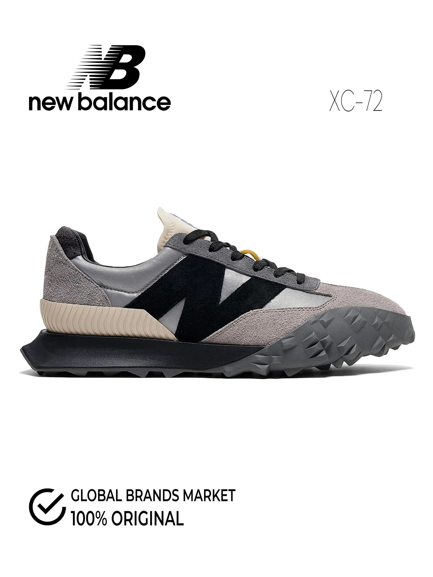 Кроссовки New Balance XC-72, полнота D, размер 38.5 RU, темно-серый