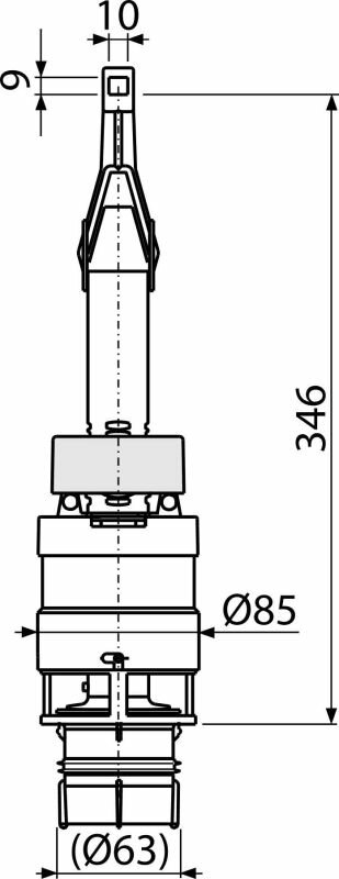 Сливной механизм для скрытых систем инсталляции AlcaPlast A06 — фото 1